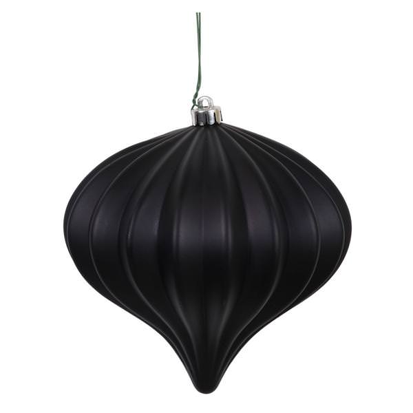 5.7" Black Matte Onion Ornament (3 pack)