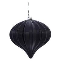 Vickerman 5.7" Black Shiny Onion Ornament (3 pack)