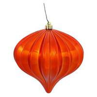 Vickerman 5.7" Burnished Orange Shiny Onion Ornament (3 pack)