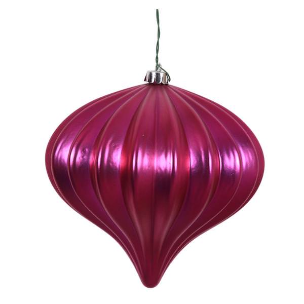 5.7" Wine Shiny Onion Ornament (3 pack)