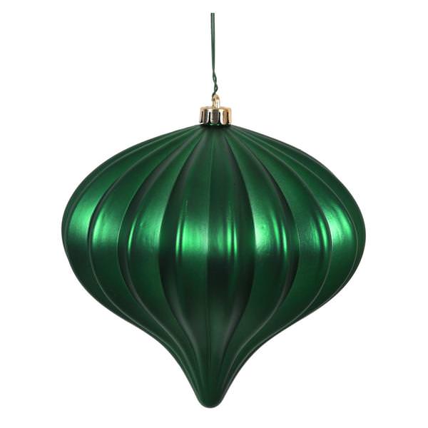 5.7" Emerald Matte Onion Ornament (3 pack)