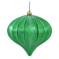 Vickerman 5.7" Emerald Shiny Onion Ornament (3 pack)
