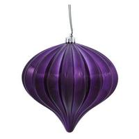 View 5.7" Plum Shiny Onion Ornament (3 pack)