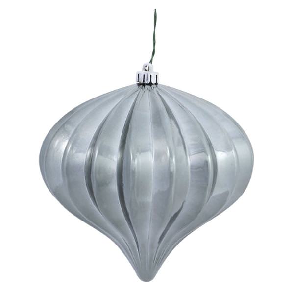 5.7" Pewter Shiny Onion Ornament (3 pack)