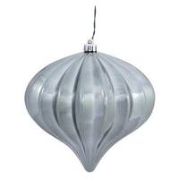 Vickerman 5.7" Pewter Shiny Onion Ornament (3 pack)