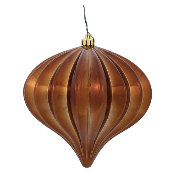 5.7" Copper Shiny Onion Ornament (3 pack)