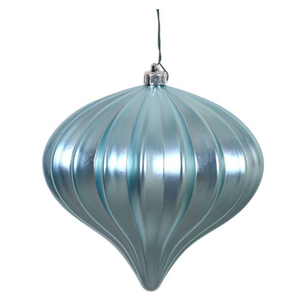 5.7" Baby Blue Matte Onion Ornament (3 pack)