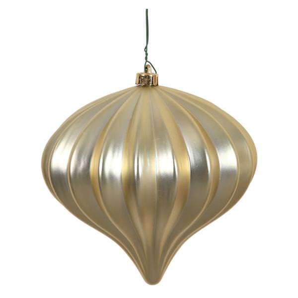 5.7" Champagne Matte Onion Ornament (3 pack)