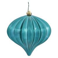 Vickerman 5.7" Teal Shiny Onion Ornament (3 pack)