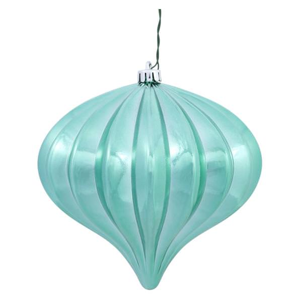 5.7" Seafoam Shiny Onion Ornament (3 pack)