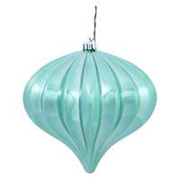Vickerman 5.7" Seafoam Shiny Onion Ornament (3 pack)