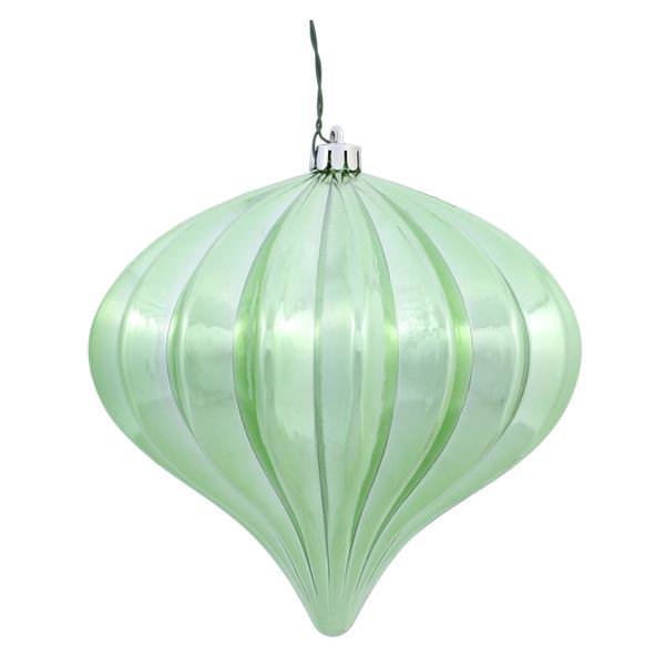 5.7" Celadon Shiny Onion Ornament (3 pack)