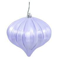 Vickerman 5.7" Steel Blue Shiny Onion Ornament (3 pack)