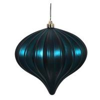 Vickerman 5.7" Midnight Green Matte Onion Ornament (3 pack)