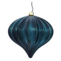 Vickerman 5.7" Midnight Green Shiny Onion Ornament (3 pack)