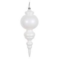 Vickerman 9.5" White Candy Finial Ornament (2 pack)