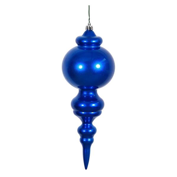 9.5" Blue Candy Finial Ornament (2 pack)