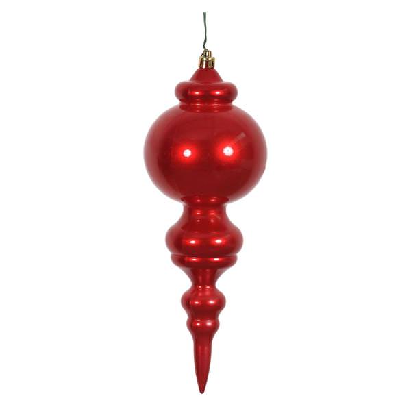 9.5" Red Candy Finial Ornament (2 pack)