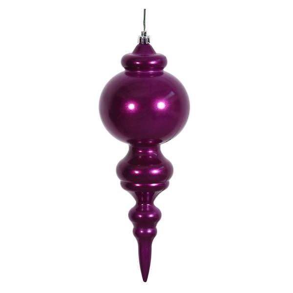 9.5" Purple Candy Finial Ornament (2 pack)