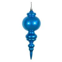 Vickerman 9.5" Turquoise Candy Finial Ornament (2 pack)