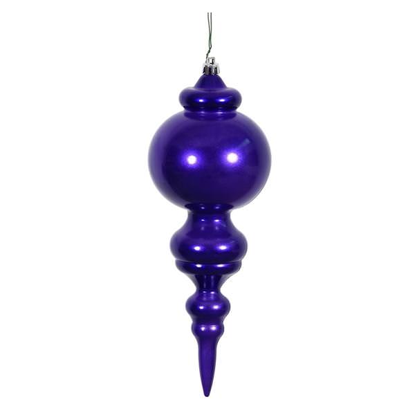 9.5" Cobalt Candy Finial Ornament (2 pack)