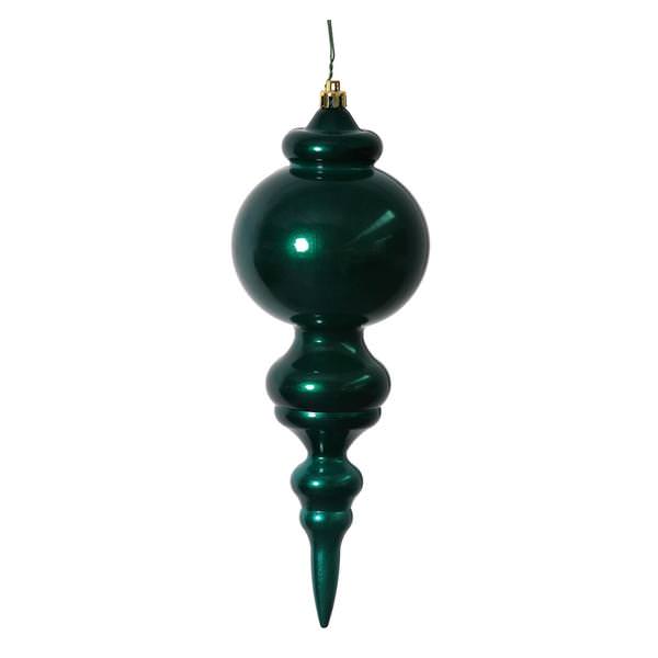 9.5" Emerald Candy Finial Ornament (2 pack)