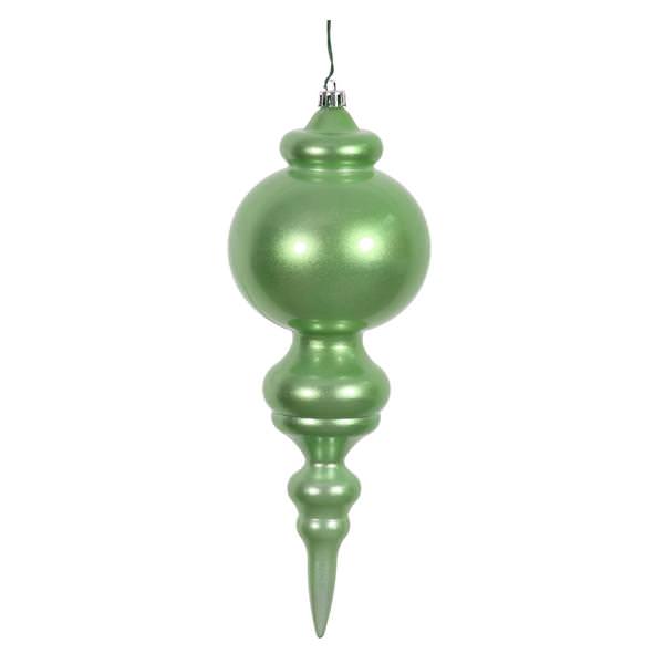 9.5" Celadon Candy Finial Ornament (2 pack)
