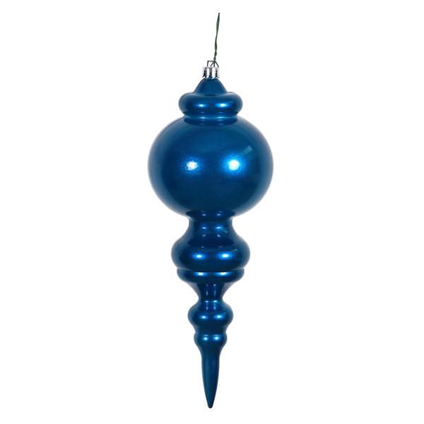 9.5" Sea Blue Candy Finial Ornament (2 pack)