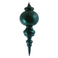 Vickerman 9.5" Midnight Green Candy Finial Ornament (2 pack)