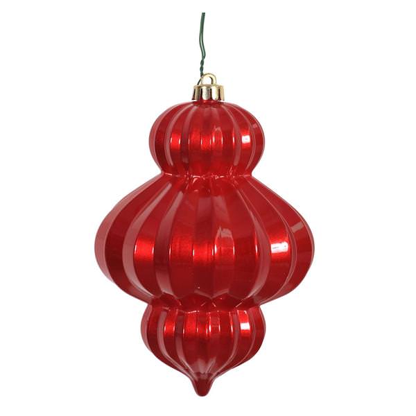6" Red Candy Lantern Ornament (3 pack)