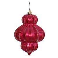Vickerman 6" Burgundy Candy Lantern Ornament (3 pack)