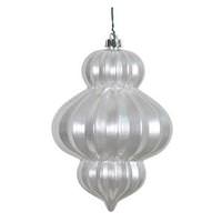 Vickerman 6" Silver Candy Lantern Ornament (3 pack)