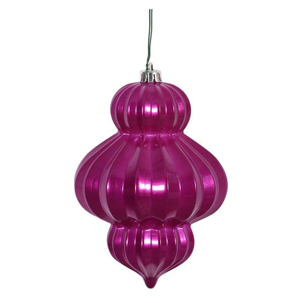 6" Magenta Candy Lantern Ornament (3 pack)