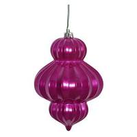 Vickerman 6" Magenta Candy Lantern Ornament (3 pack)