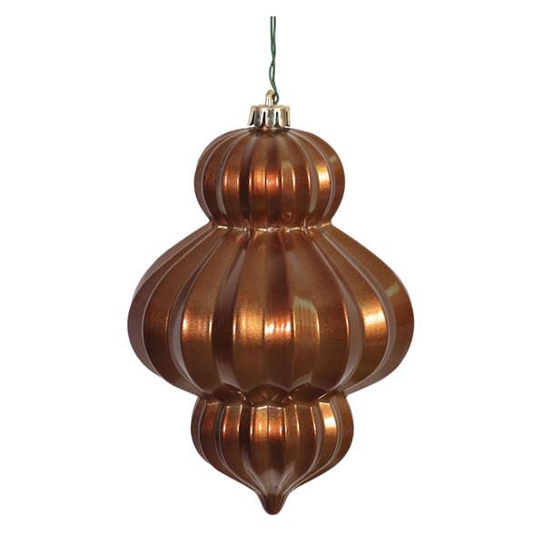 6" Mocha Candy Lantern Ornament (3 pack)