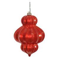Vickerman 6" Burnished Orange Candy Lantern Ornament (3 pack)