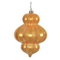 Vickerman 6" Antique Gold Candy Lantern Ornament (3 pack)