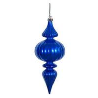 Vickerman 7" Blue Candy Finial Ornament (6 pack)