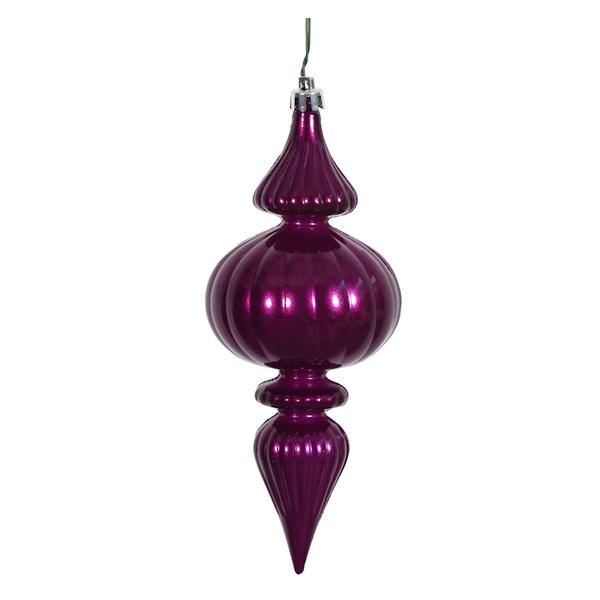 7" Purple Candy Finial Ornament (6 pack)