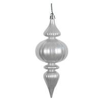 Vickerman 7" Silver Candy Finial Ornament (6 pack)