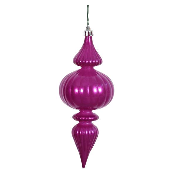 7" Magenta Candy Finial Ornament (6 pack)