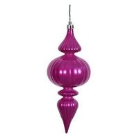 Vickerman 7" Magenta Candy Finial Ornament (6 pack)