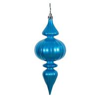Vickerman 7" Turquoise Candy Finial Ornament (6 pack)