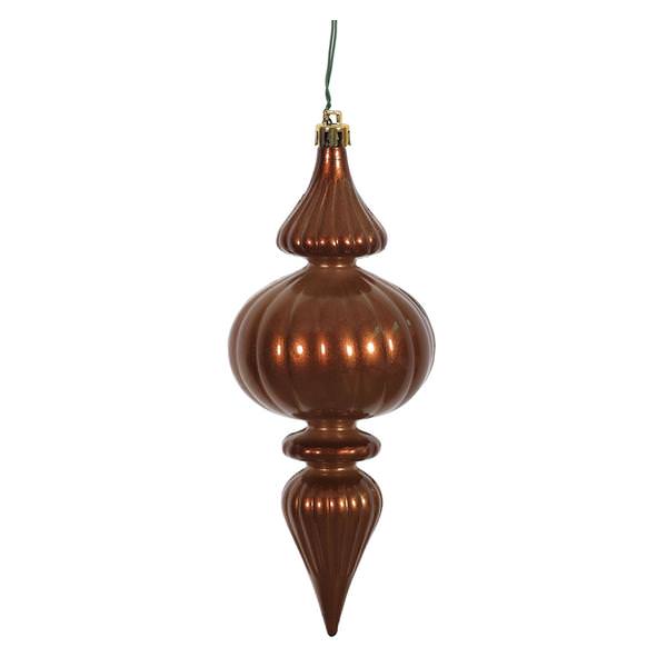 7" Mocha Candy Finial Ornament (6 pack)