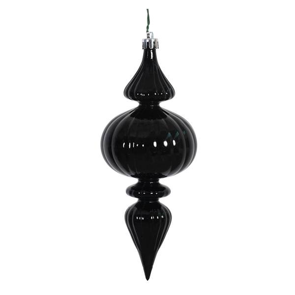 7" Black Candy Finial Ornament (6 pack)