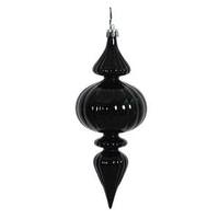 Vickerman 7" Black Candy Finial Ornament (6 pack)
