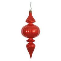 Vickerman 7" Burnished Orange Candy Finial Ornament (6 pack)