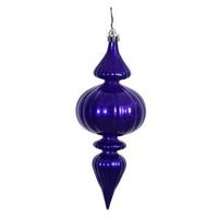 Vickerman 7" Cobalt Candy Finial Ornament (6 pack)