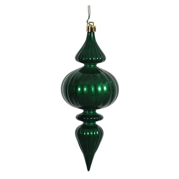 7" Emerald Candy Finial Ornament (6 pack)