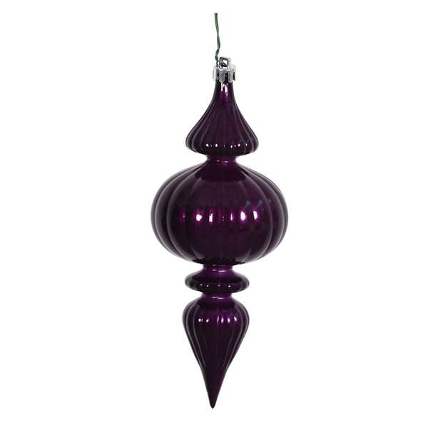 7" Plum Candy Finial Ornament (6 pack)